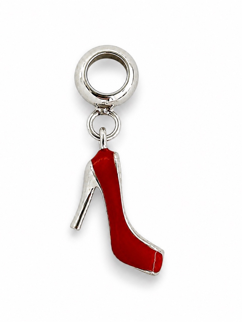 Silver Red High Heel Stiletto Charm - Picture 4 of 5